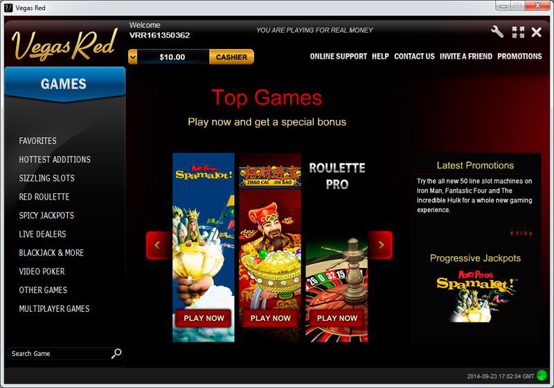 Vegas red casino bonus codes