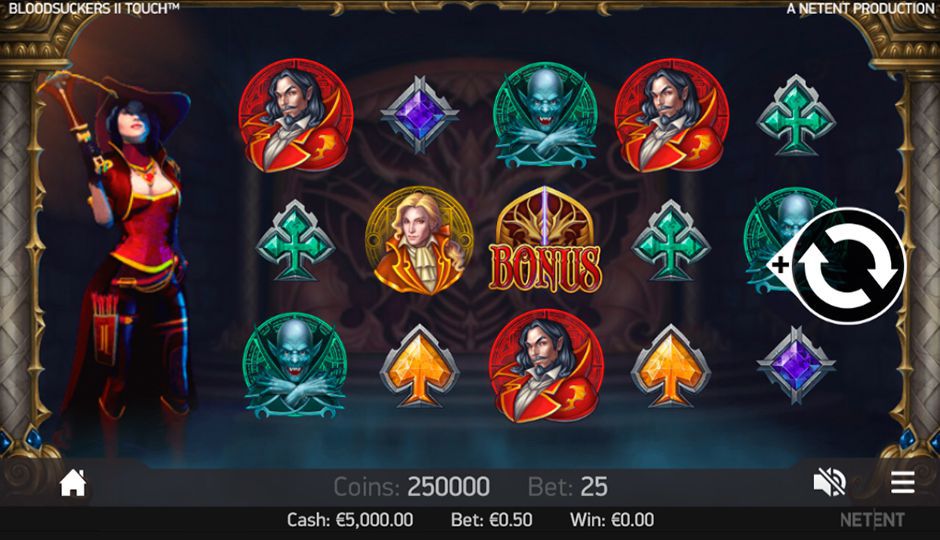 Mobile version of Blood Suckers II video slot Mobile version of Blood Suckers II video slot