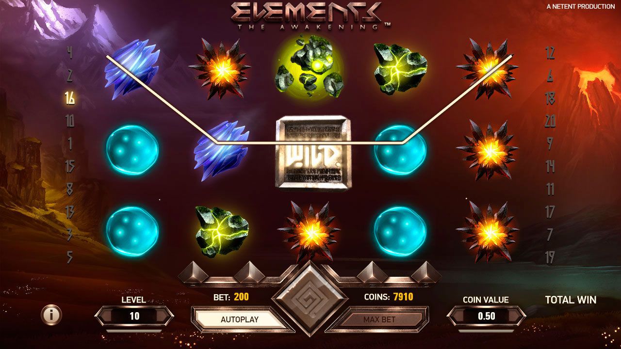 Gaming process at Elements: The Awakening slot machine Gaming process at Elements: The Awakening slot machine