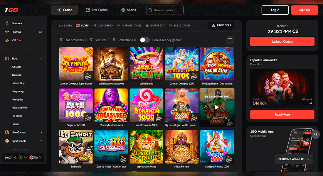 Video slots and games at 1Go Casino Video slots and games at 1Go Casino