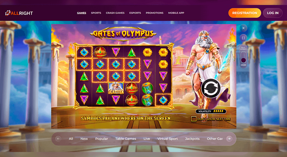 Play demo mode for free at All Right Casino Play demo mode for free at All Right Casino