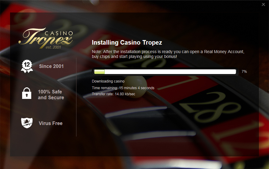 Registration at Casino Tropez Registration at Casino Tropez