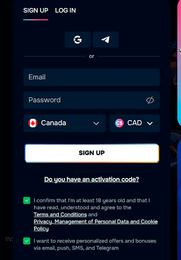 Fill out the registration form and enter the promo code Fill out the registration form and enter the promo code