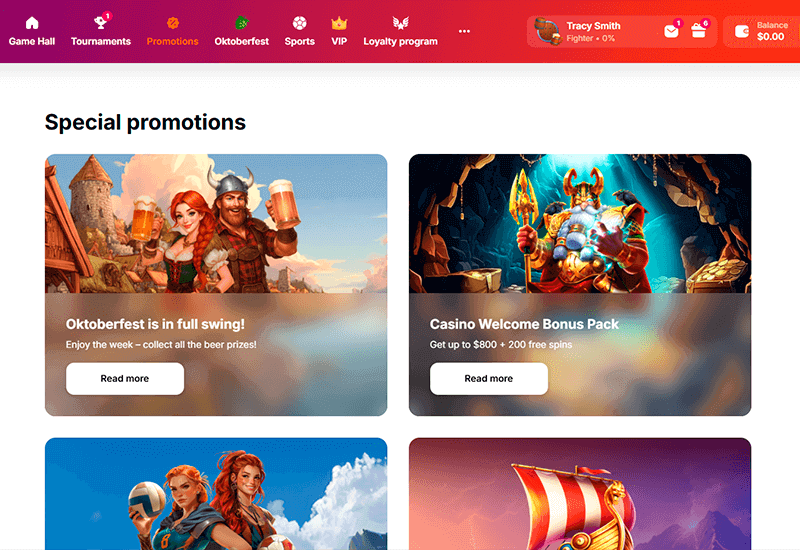 Go to the Bonuses and Promotions section Go to the Bonuses and Promotions section