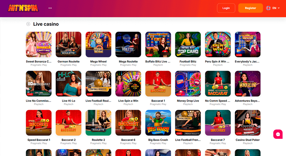 Play live casino games at HitnSpin Casino Play live casino games at HitnSpin Casino