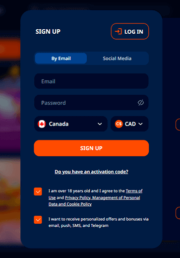 Complete the registration form and enter the promo code Complete the registration form and enter the promo code