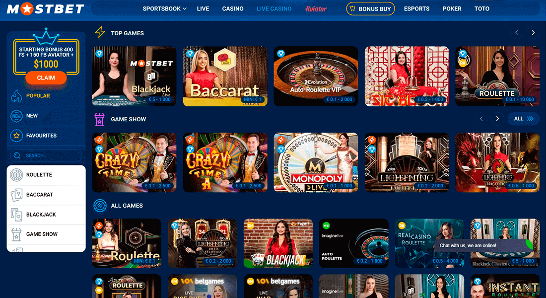 Live casino games at casino Mostbet Live casino games at casino Mostbet