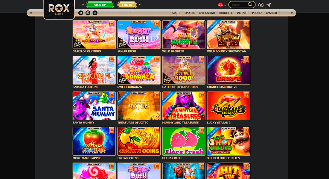 Variety of video slots at Rox Casino Variety of video slots at Rox Casino