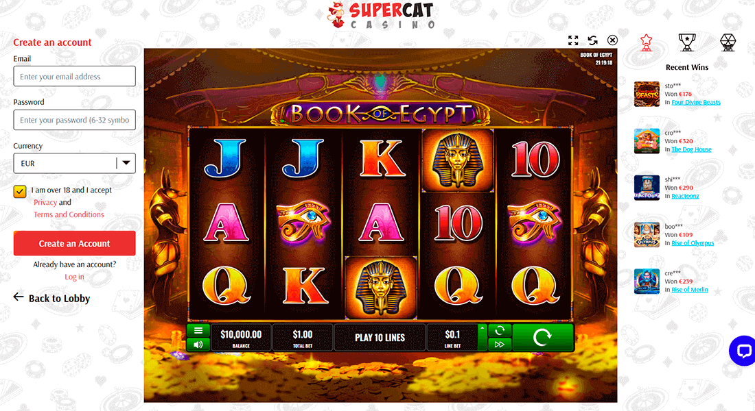Play demo mode for free at Supercat Casino Play demo mode for free at Supercat Casino