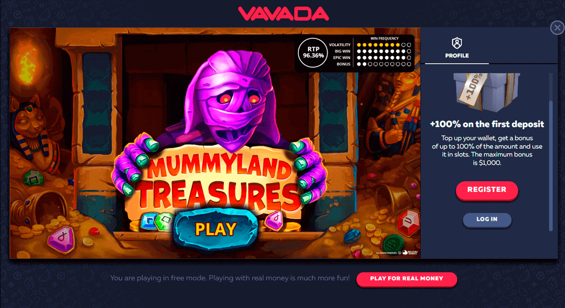 Play in demo mode at Vavada Casino Play in demo mode at Vavada Casino