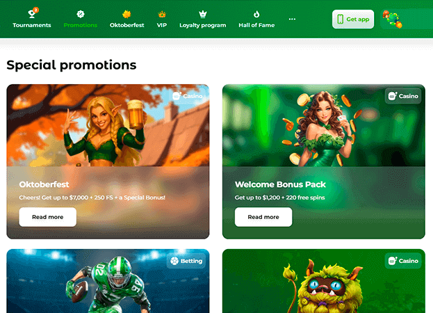 Go to the Bonuses and Promotions section Go to the Bonuses and Promotions section