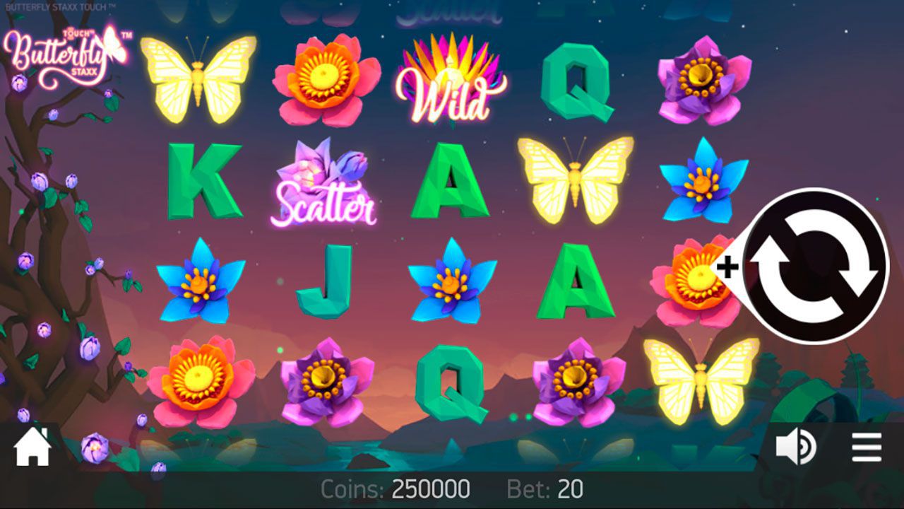 Mobile version of Butterfly Staxx video slot