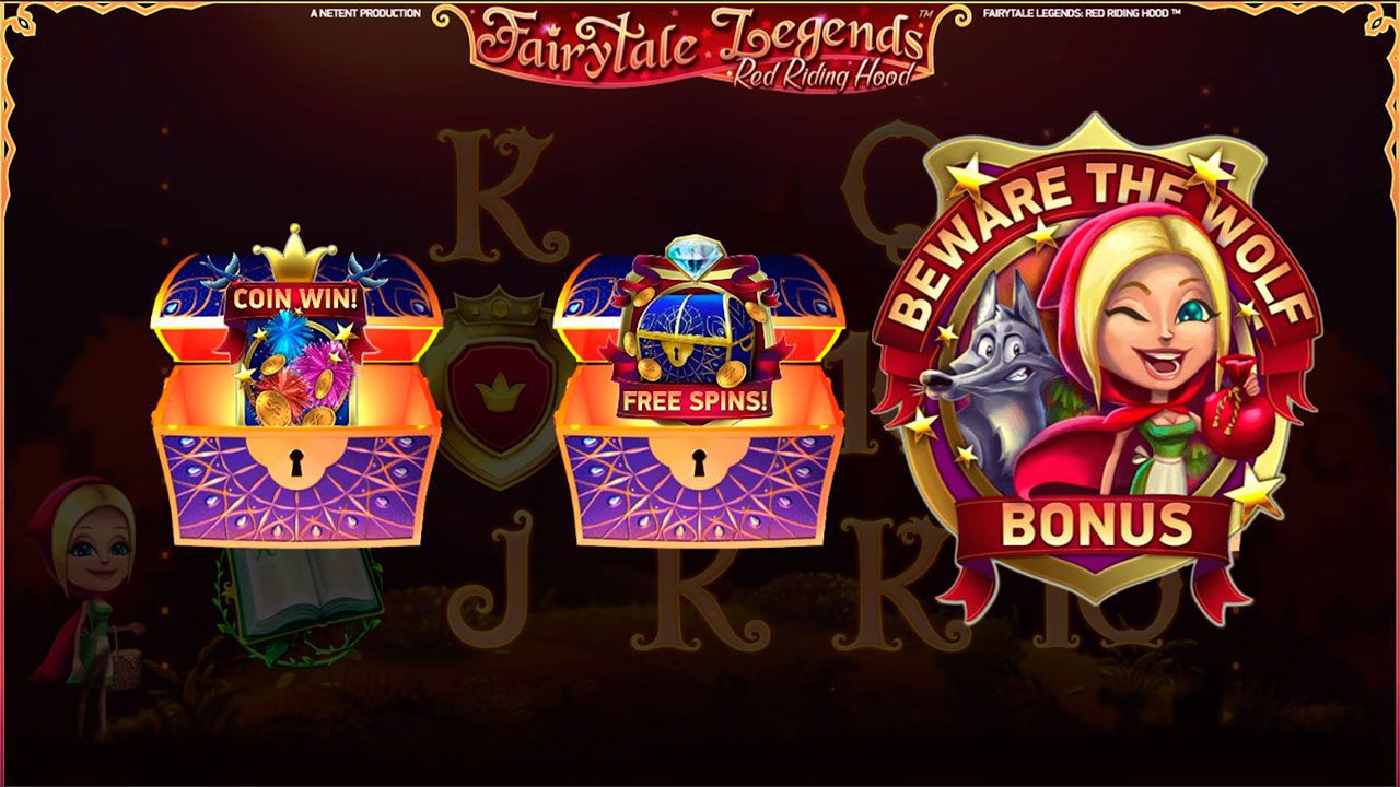 The choice of bonus features at Fairytale Legends: Red Riding Hood video slot The choice of bonus features at Fairytale Legends: Red Riding Hood video slot