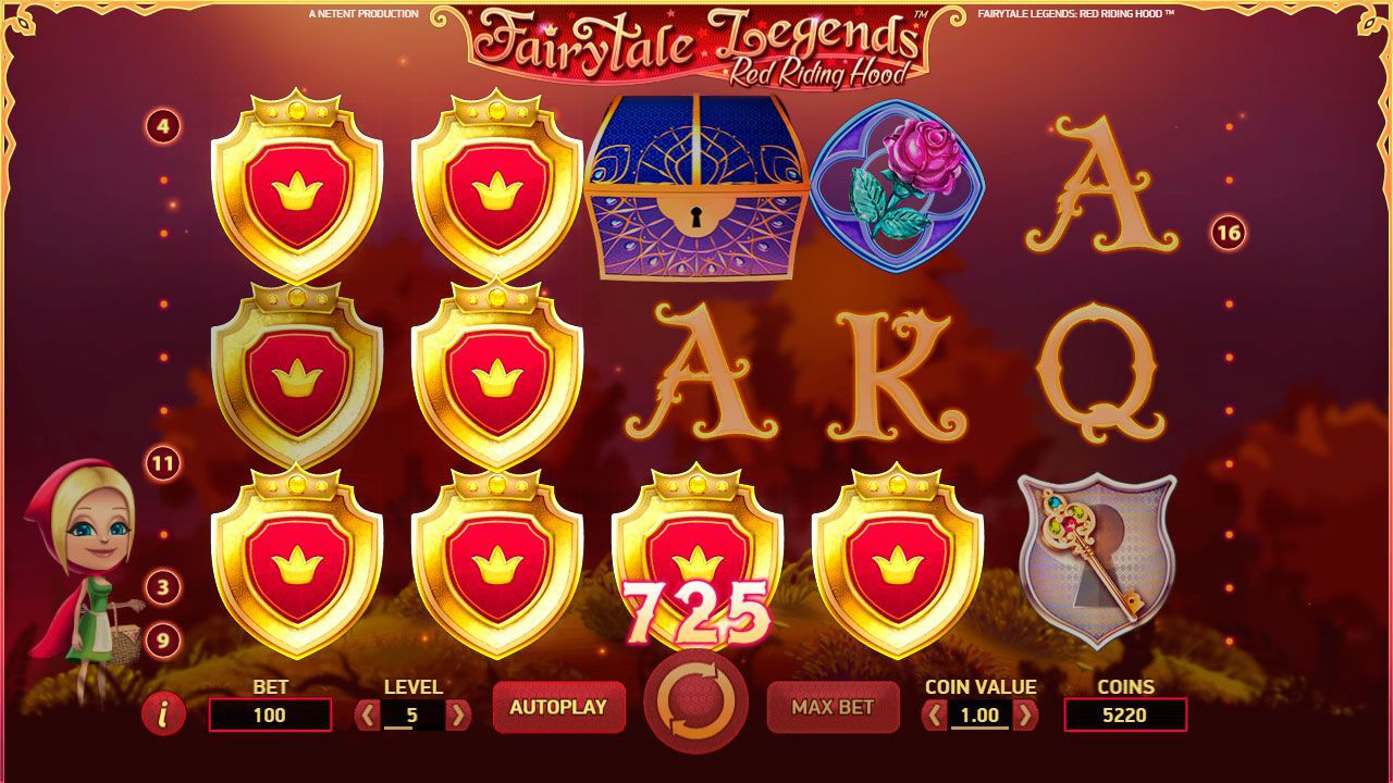 Gaming process at Fairytale Legends: Red Riding Hood slot machine Gaming process at Fairytale Legends: Red Riding Hood slot machine