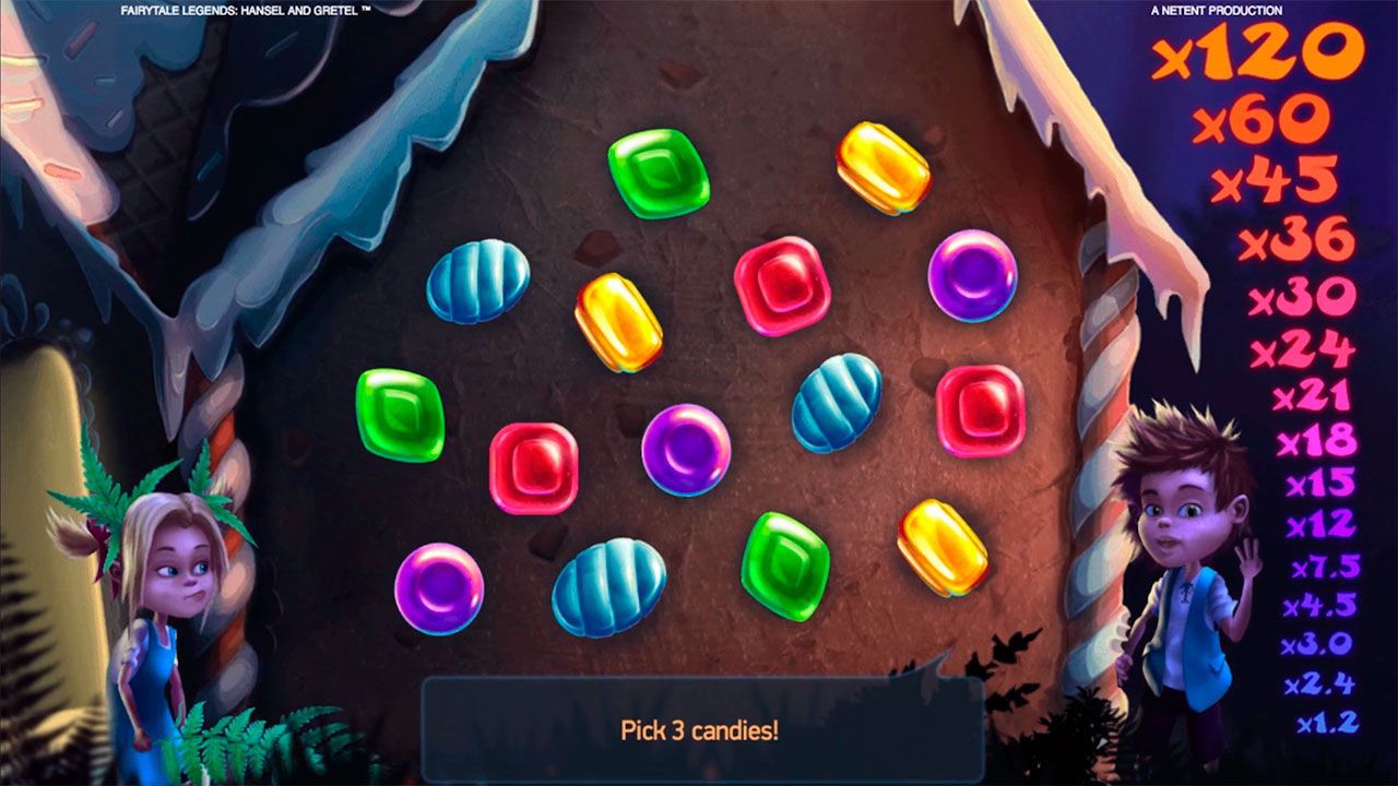 Candy House Bonus game at Fairytale Legends: Hansel and Gretel slot machine