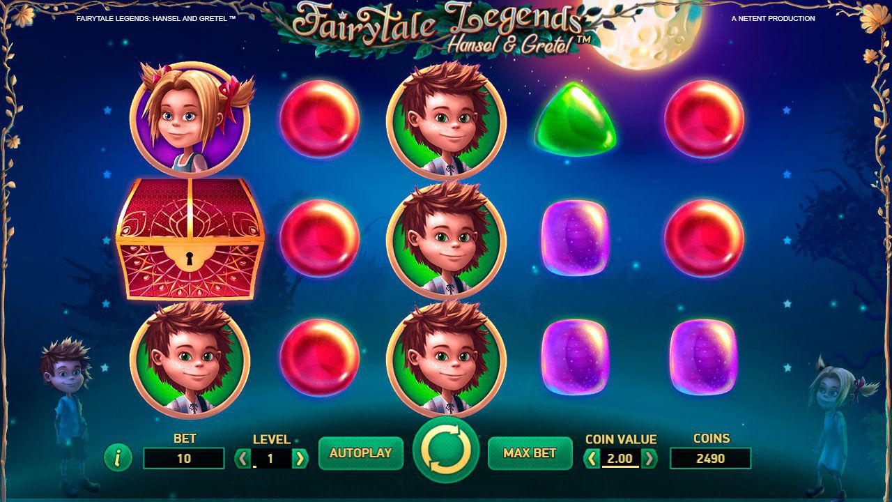 Gaming process at Fairytale Legends: Hansel and Gretel slot machine