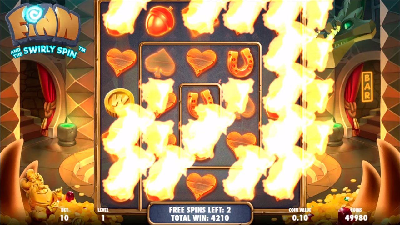 Lava Lair Free Spins bonus game