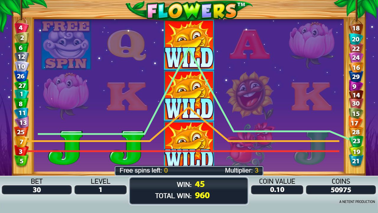 Free Spins round at Flowers slot machine Free Spins round at Flowers slot machine
