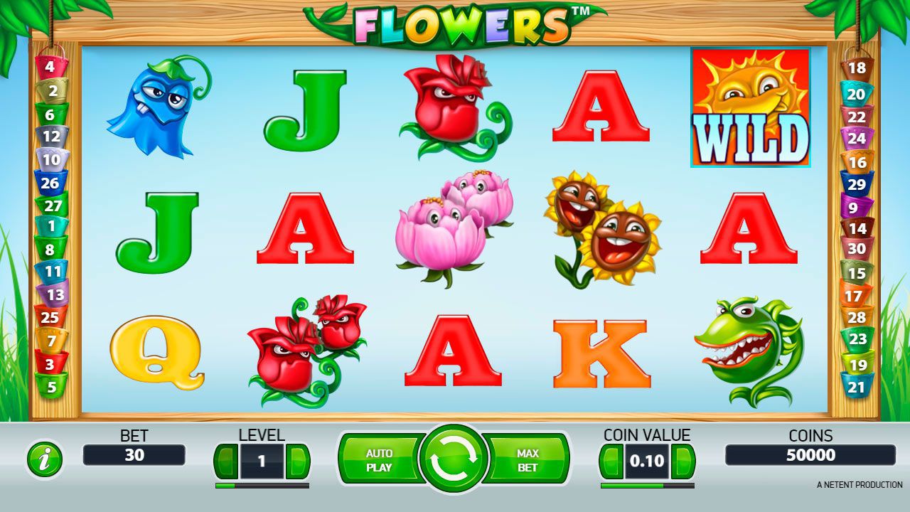 Design of Flowers slot machine Design of Flowers slot machine