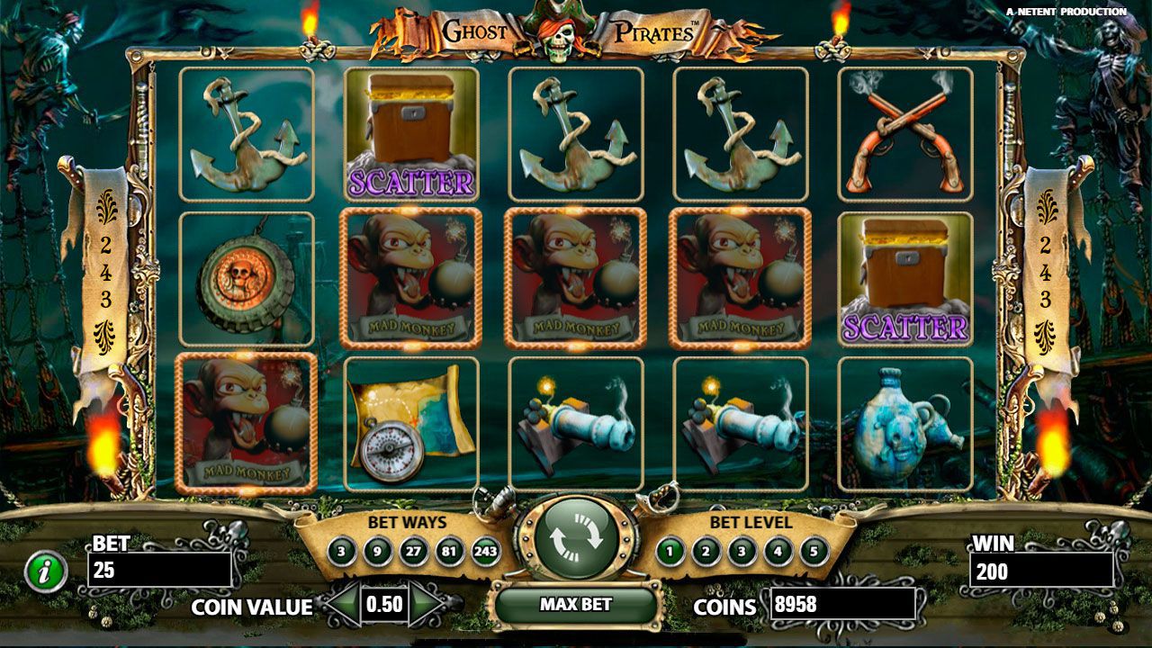 Design of Ghost Pirates slot machine Design of Ghost Pirates slot machine