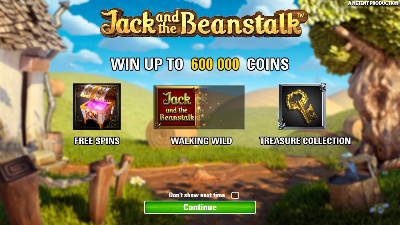 The main features of Jack and the Beanstalk slot machine by NetEnt