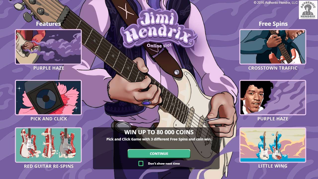 The main features of Jimi Hendrix slot machine by NetEnt