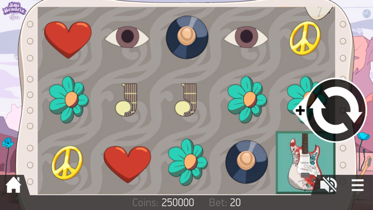 Mobile version of Jimi Hendrix video slot
