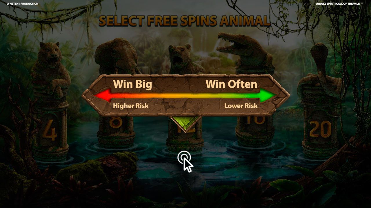 Selecting Free Spins Animal at Jungle Spirit: Call of the Wild slot machine