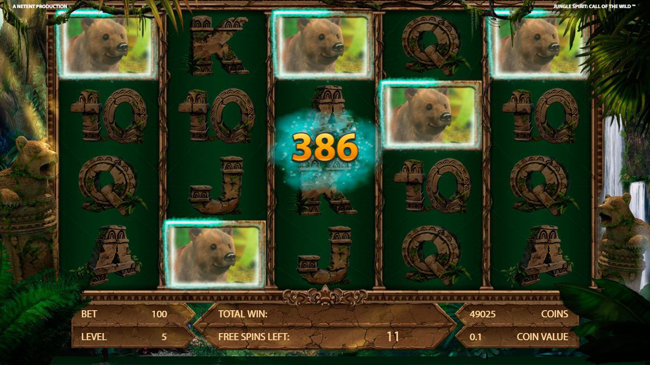 Free Spins round at Jungle Spirit: Call of the Wild slot machine