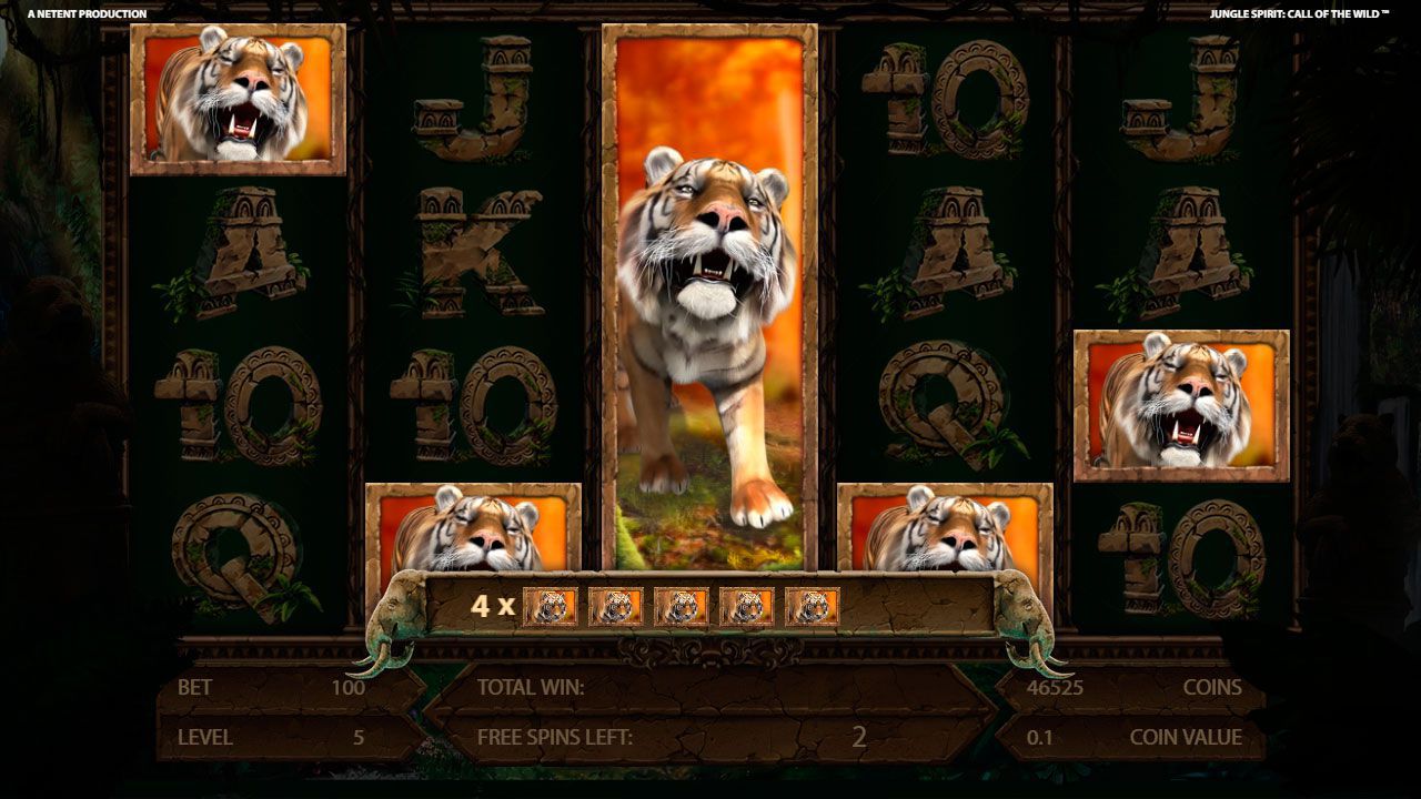 Free Spins round at Jungle Spirit: Call of the Wild slot machine