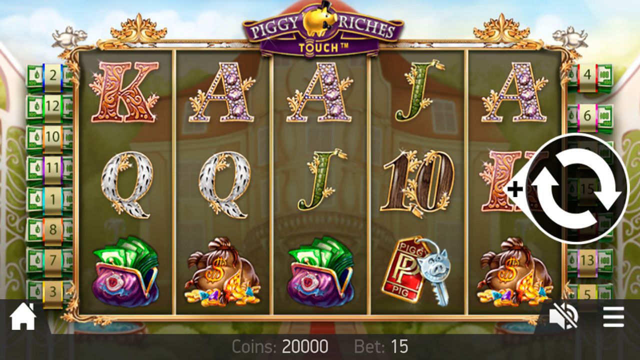 Mobile version of Piggy Riches video slot