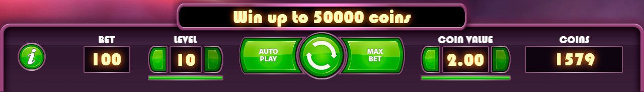 Control panel at Starburst slot machine