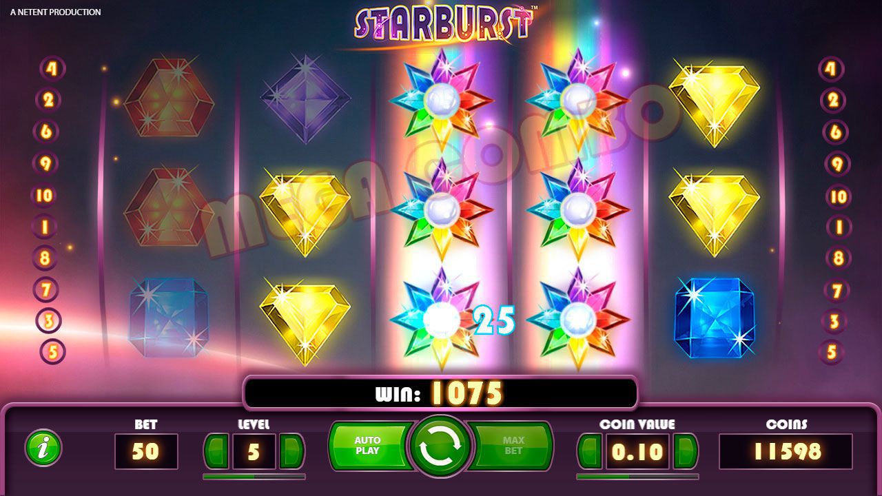 Wild Re-Spin feature at Starburst slot machine