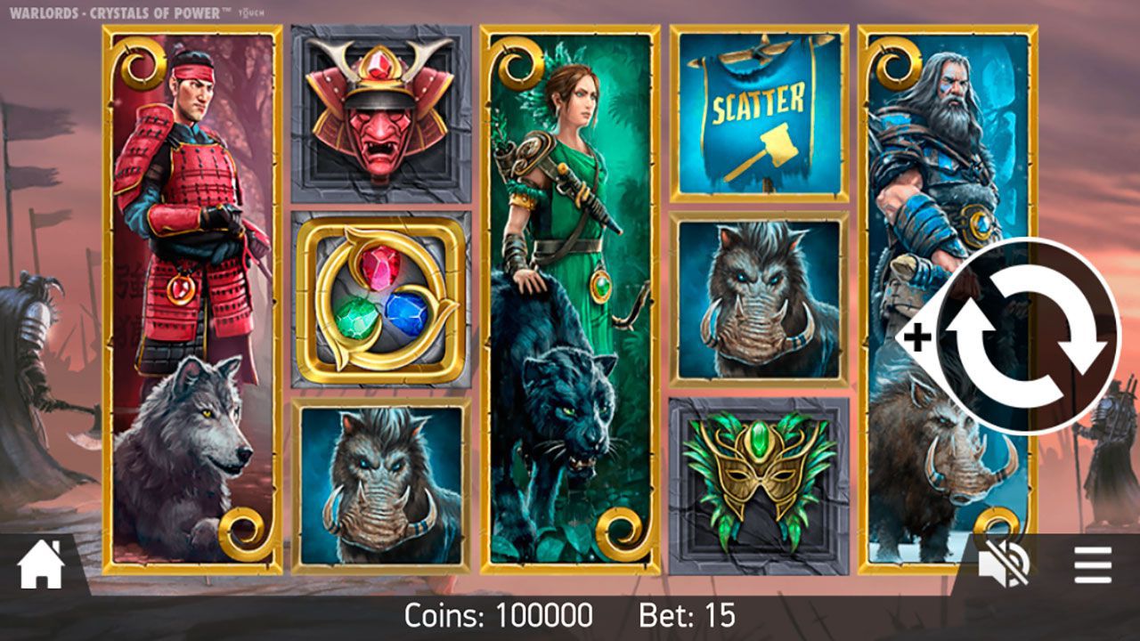 Mobile version of Warlords: Crystal of Power video slot Mobile version of Warlords: Crystal of Power video slot