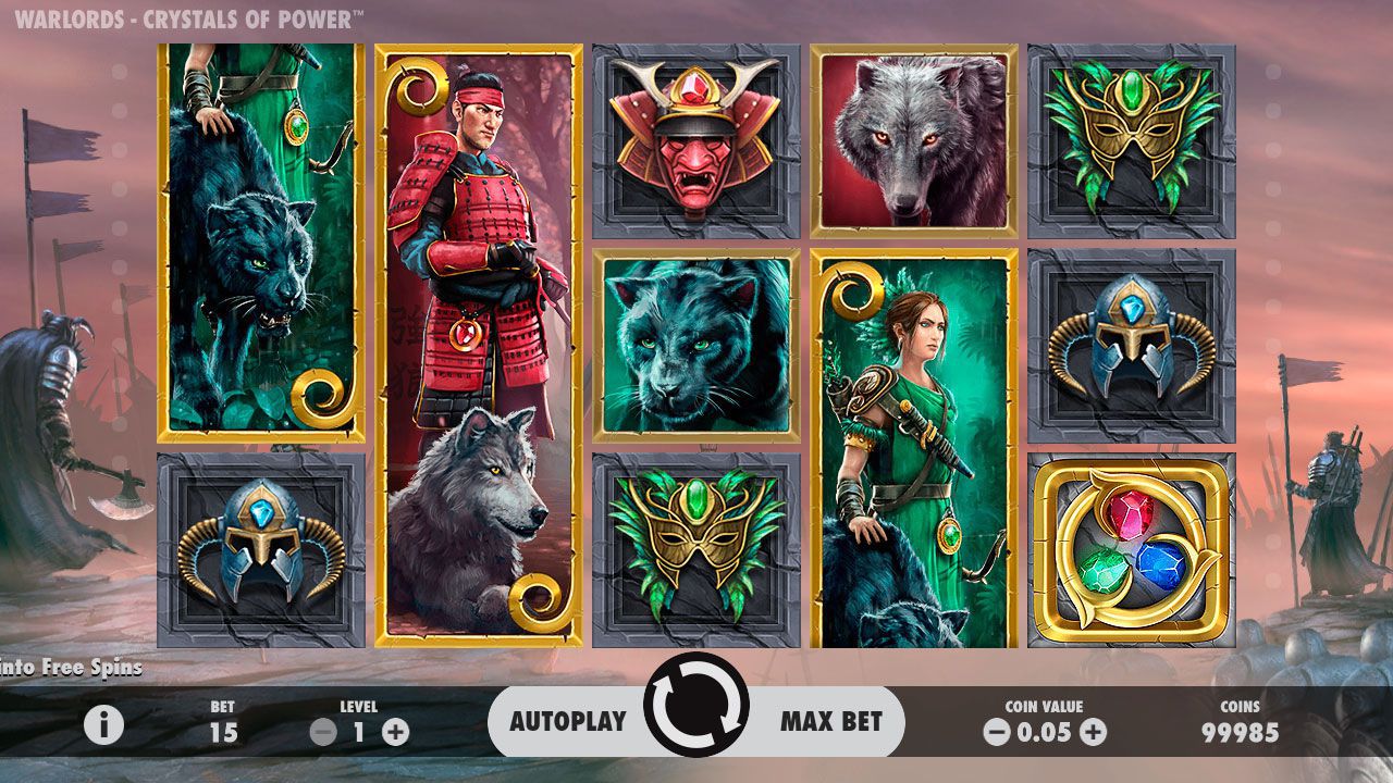 Design of Warlords: Crystal of Power slot machine Design of Warlords: Crystal of Power slot machine