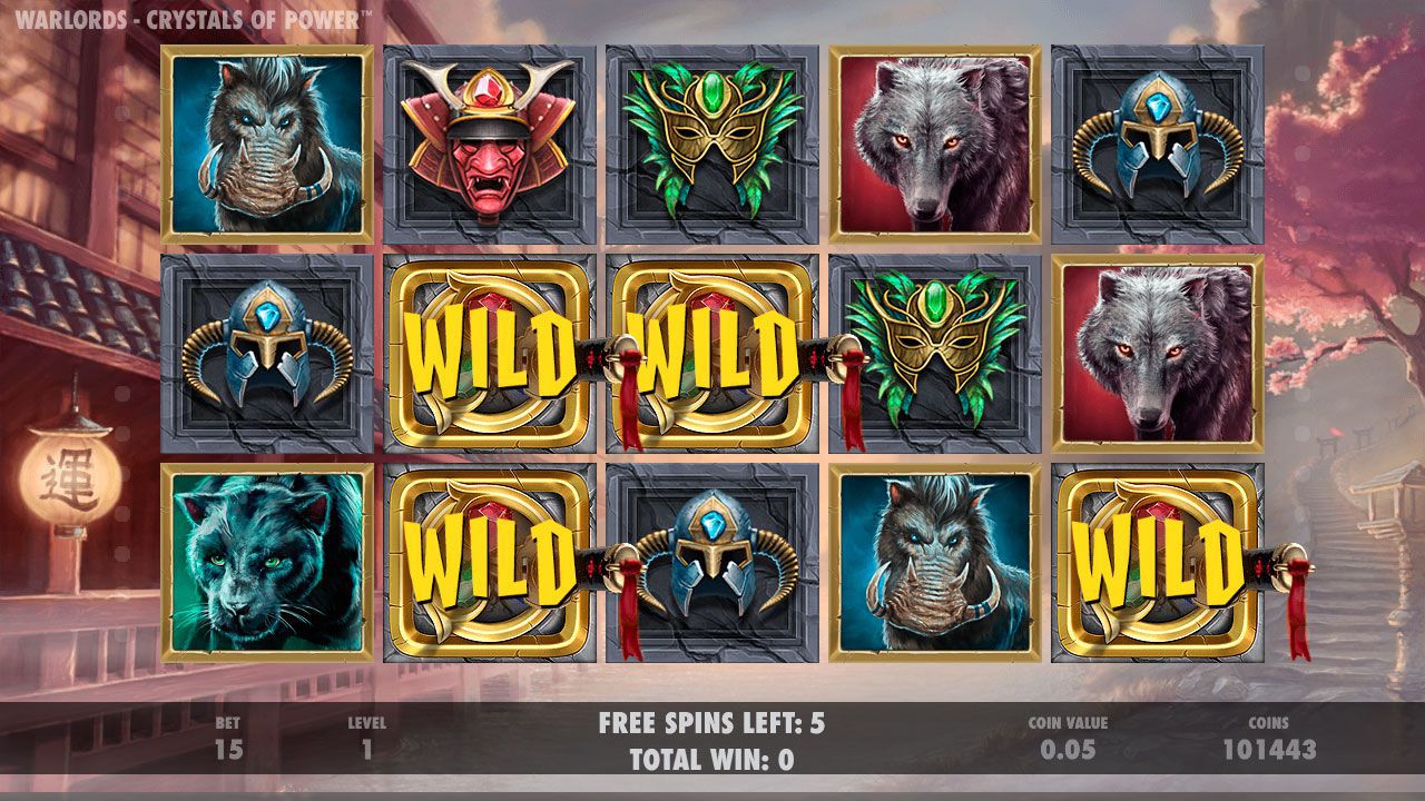 Samurai Free Spins game at Warlords: Crystal of Power slot machine Samurai Free Spins game at Warlords: Crystal of Power slot machine