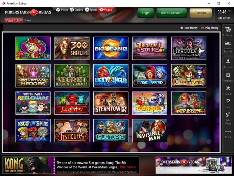PokerStars Casino - Vegas tab with games by Playtech