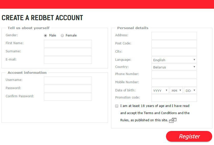 Redbet Verification