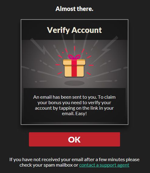 Guts Casino - verify account