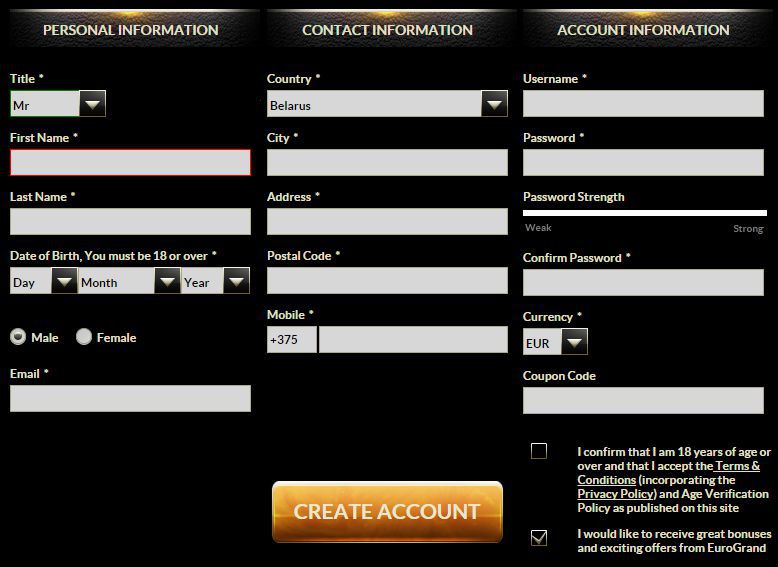 EuroGrand Casino registration EuroGrand Casino registration