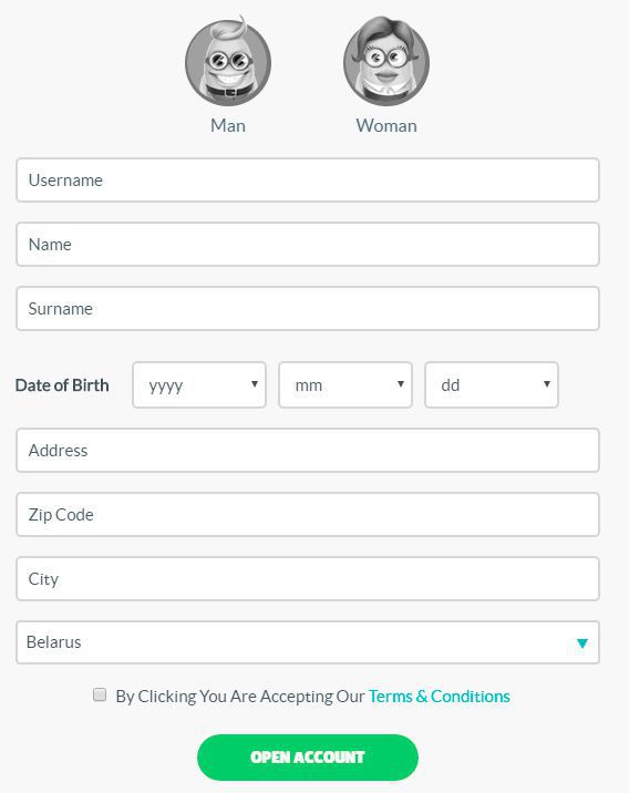 Cashmio Casino registration of a new user Cashmio Casino registration of a new user