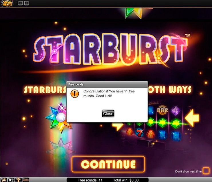11 free rounds on Starburst at Videoslots Casino 11 free rounds on Starburst at Videoslots Casino