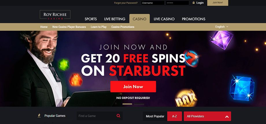 Roy Richie Casino official web site