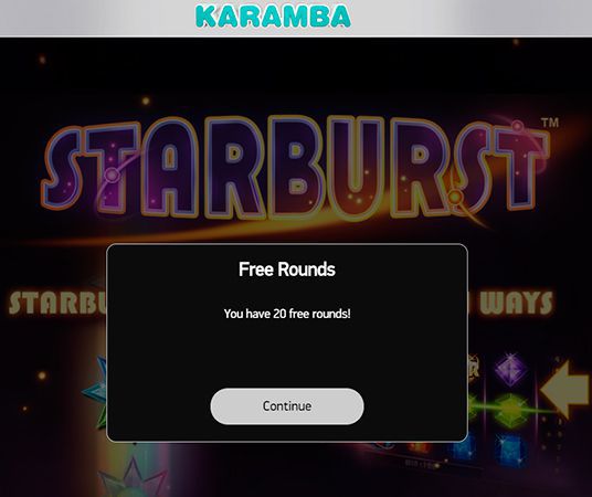 Karamba 100 Free Spins No Deposit